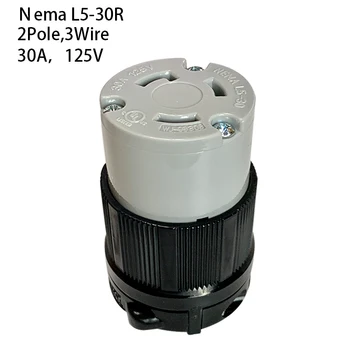 

US Nema L5-30R Anti-drop Industrial Female Groungding Locking Connector Socket 3 Pole 4 Wire Electrical Plug 30A 125V