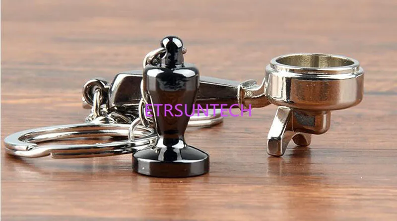 50 قطع الزنك سبائك القهوة عبث مقبض المفاتيح المحمولة كيرينغ Coffeeware أدوات تعزيز الهدايا باريستا القهوة زينة