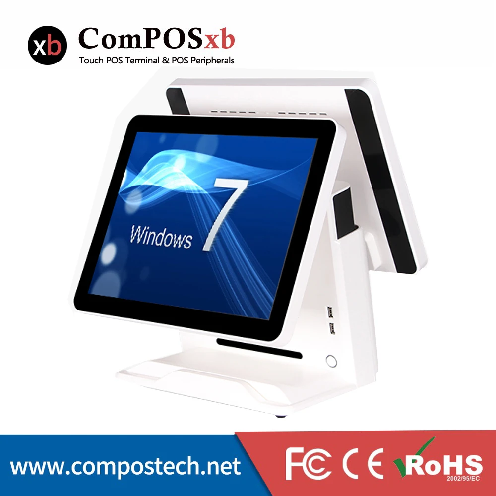 ComPOSxb Capacitive Touch Screen POS Systems software Dual Terminal 15 Inch Point Of Sale For Fast-Food Restaurant | Компьютеры и офис