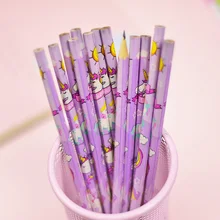 12 шт./компл. милые, миленькие в японском стиле(«Каваий»), в виде единорога из мультфильма узкие 2B эскиз изделия рисунок канцелярские студент, школа, офис принадлежности для детей, подарок