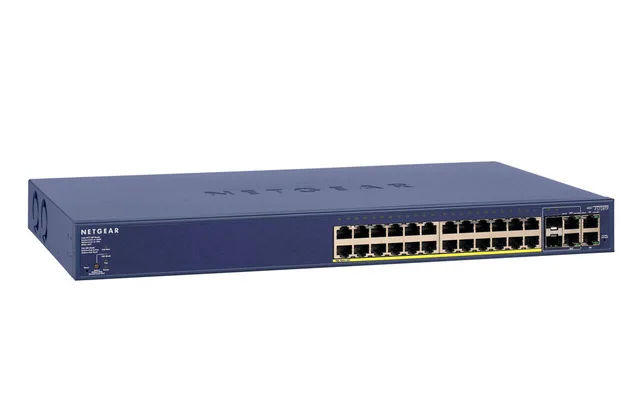 Netgear FS728TP-100EUS управляемый Fast Ethernet (10/100) полный дуплекс power over (PoE) монтаж в стойку |
