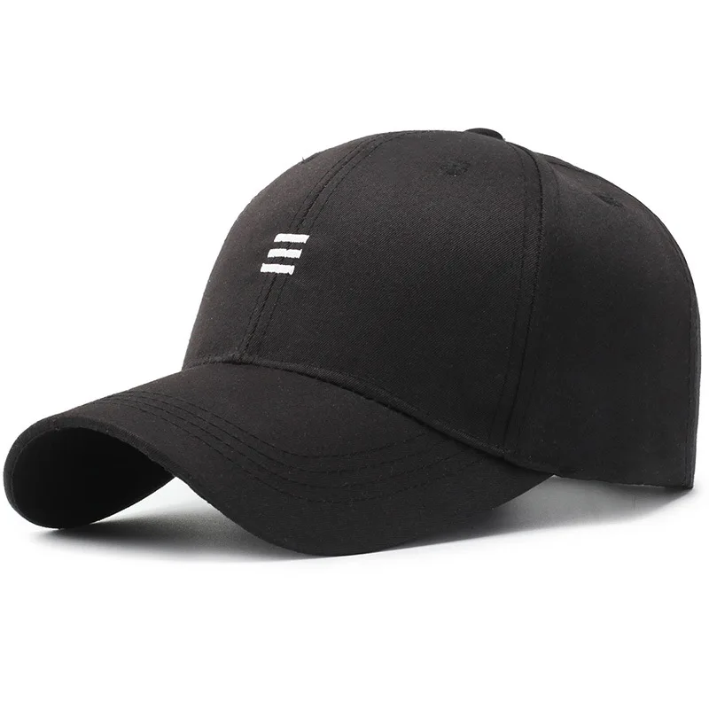 Унисекс Vogue бейсболка с вышитым полосатым логотипом дышащая ушко изогнутый козырек регулируемая спортивная шляпа для папы фитнес Гольф черный