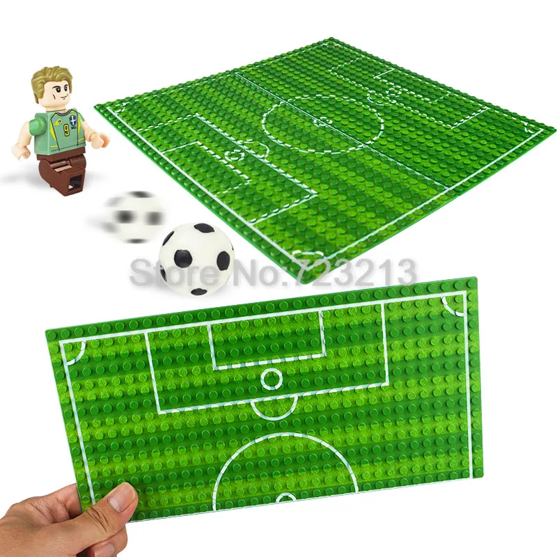 32x16 الطوب كرة السلة المحكمة ملعب لكرة القدم اللوح الأساس قاعدة لوحة ل Legoingly زارة التجارة لاعب المدينة الرياضية الشكل بناء لعبة المكعبات