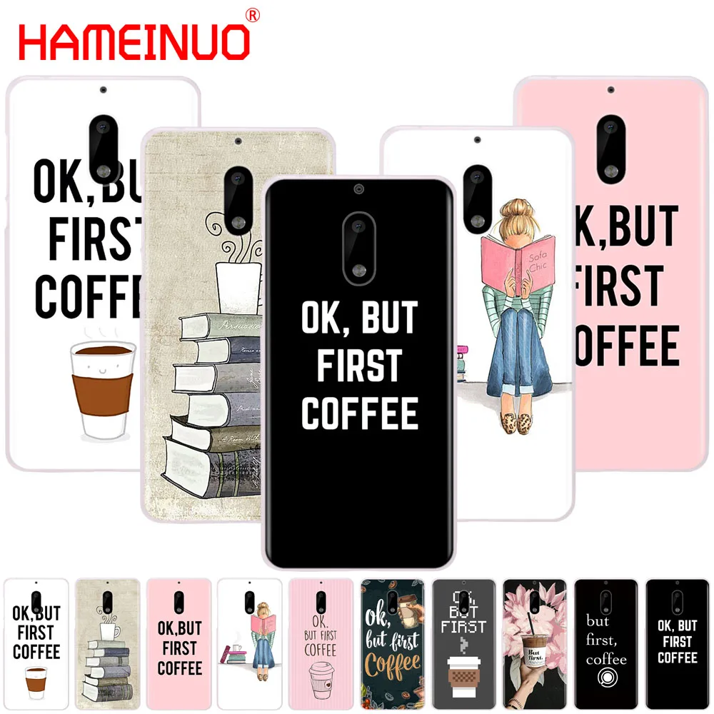 HAMEINUO Ok But First Coffee Чехол-книжка для телефона Nokia 9 8 7 6 5 3 Lumia 640 640XL 2018 | Мобильные