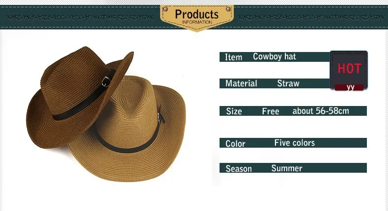 Войлочная ковбойская шляпа для мужчин, соломенные шляпы, летний стиль, с широкими полями, шляпы от солнца, Западная шляпа, женские вечерние шляпа сомбреро де Вакеро YY0272