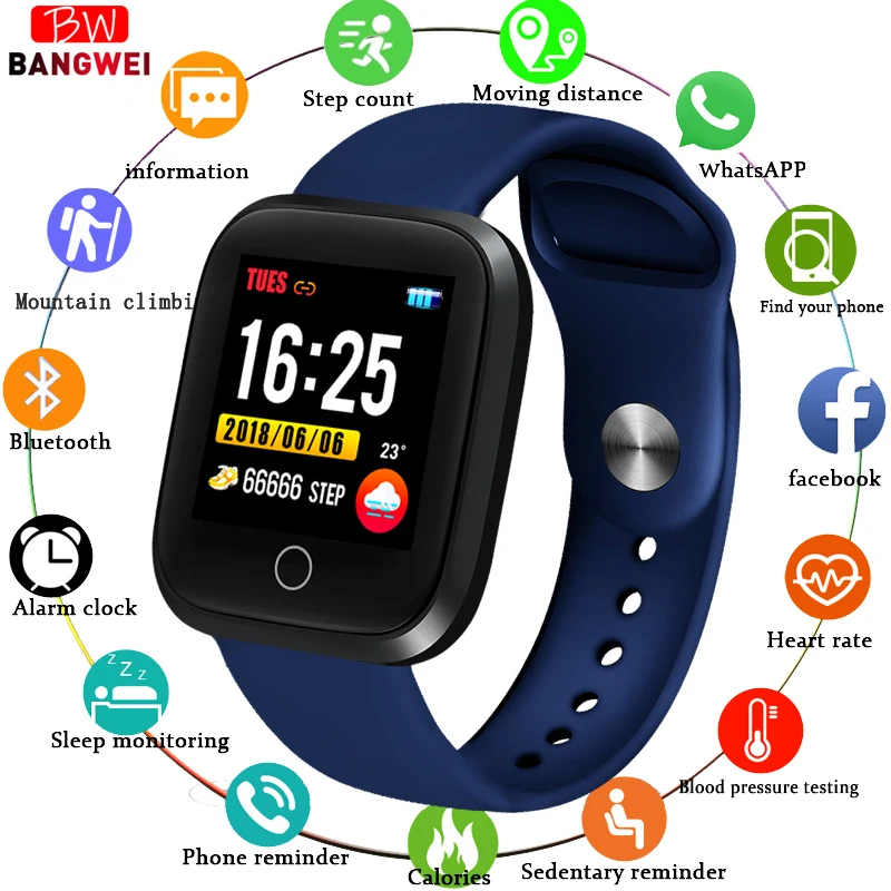 

2019 New Smart Watch Men Women Heart Rate Blood Pressure Monitor Smart Bracelet fitness Tracker Band Smart Wristband Pedometer