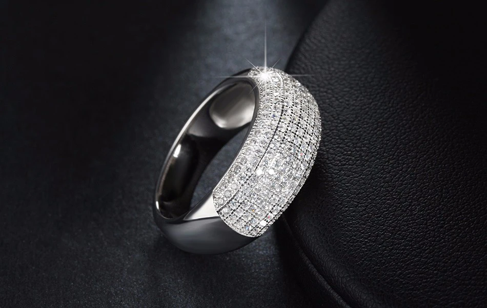 ORSA JEWELS обручальное кольцо серебряного цвета, обручальное кольцо с фианитами, покрытое 168 шт., роскошные ювелирные изделия с австрийским кристаллом AAA для женщин OR122