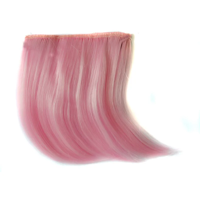 Красивые девушки короткие передние аккуратные челки Клип В короткая челка волосы для наращивания прямые синтетические натуральные волосы шиньон 10,19 - Цвет: Pink