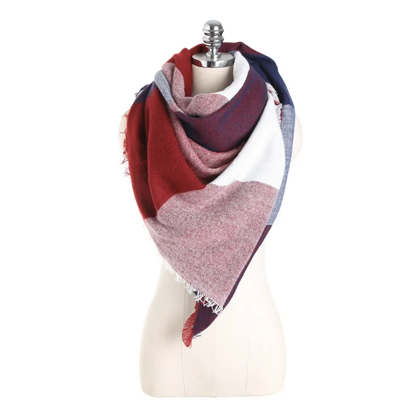 Новая мода плед Зимний шарф для женщин высокого качества теплый большой длинный шарф женский роскошный плед кашемир толстые шарфы