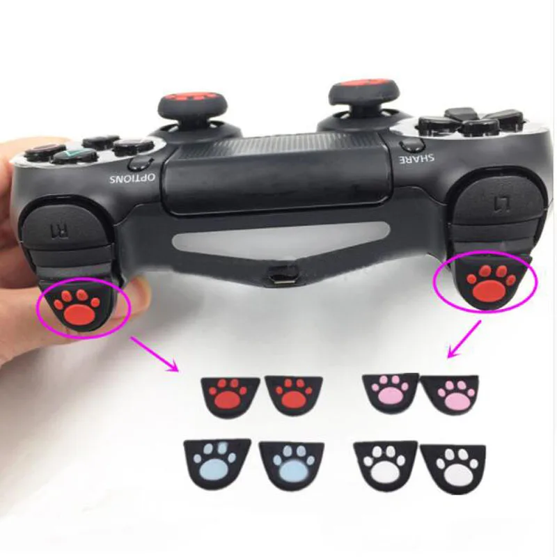 Силиконовая наклейка на кнопки триггера Cat Paw L2 R2 чехол для контроллера Sony Playstation