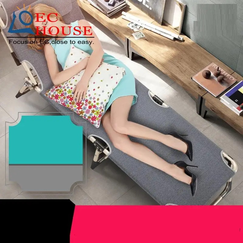 folding bed folding single couch siesta office March accompanying simple reinforcement thick widened version