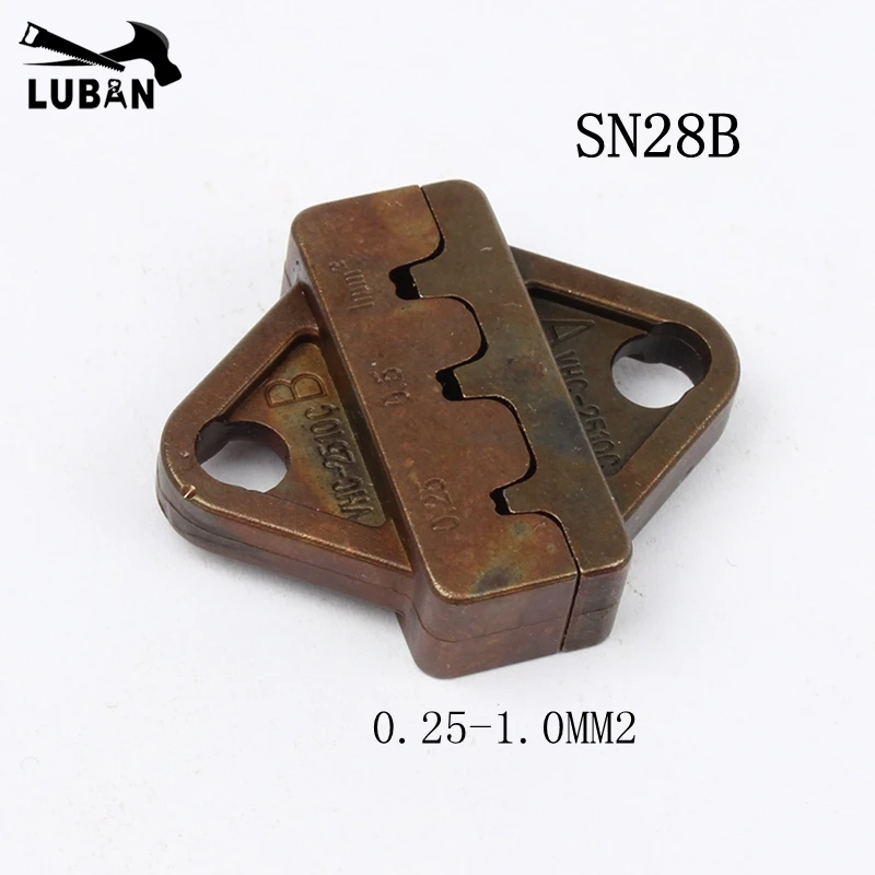 

SN28B MINI EUROP STYLE crimping tool crimping plier 0.25-1mm2 Die Sets for SN SN-28B (one set ) jaws