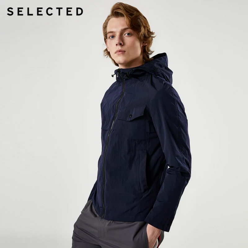 

SELECTED Men's Glossy Regular Fit Drop-shoulder Sleeves Hooded Coat S|419321517