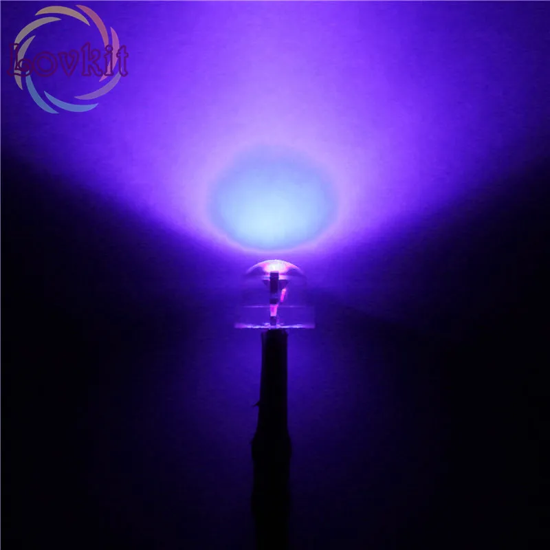 

20 X 5mm 12V DC 20cm Pre-Wired Resistor Straw Hat Astigmia Purple/UV LED Ultra Bright Light Bulb Emitting Diodes DIY HOT SALE