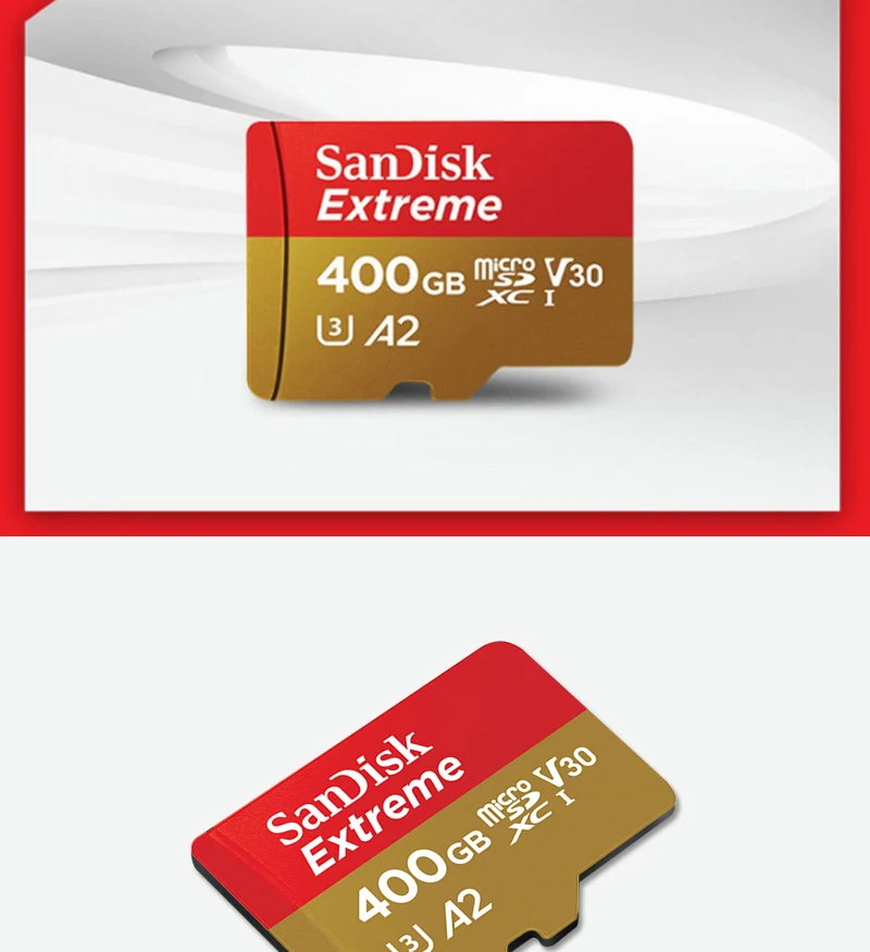 Sandisk Новинка Экстремальная Micro SD карта U3 A2 microSDXC V30 карта памяти 64G128G256G TF карта скорость до 160 МБ/с./с SD карты