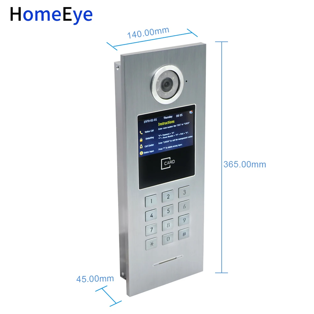 Tuya Smart APP Supported 960P WiFi Video Door Phone IP Video intercom Security Home Access Control System Keypad/IC Card/POE