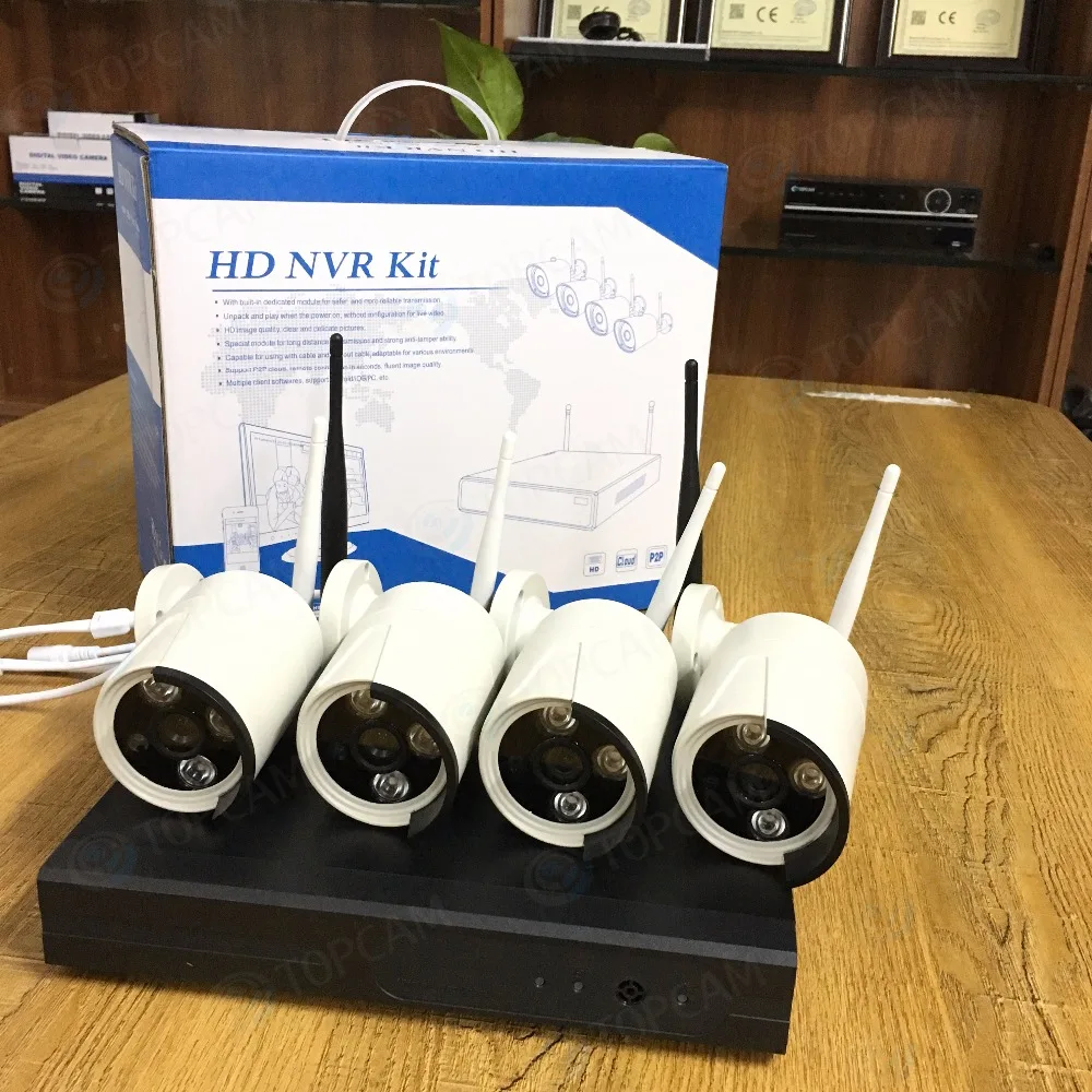 Беспроводная система видеонаблюдения TOPCAM 1080P 4 канала МП|kit kits|kit outdoorkit ip |