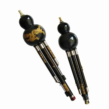 Ebony Three Tone Professional Hulusi C/ bB Flute Gourd Flauta Hulusi Detachable Folk Instrument Calabash Hulusi flute