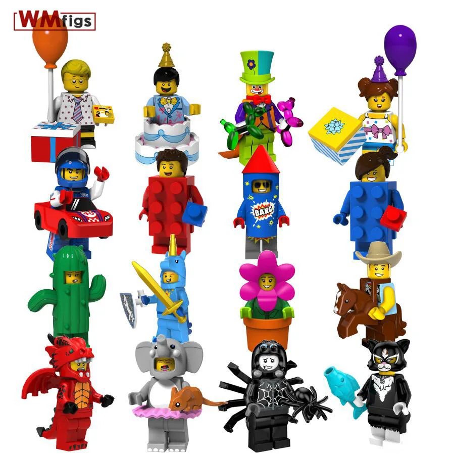 

Single Dragon Unicorn Ballon Boy Girl Car Building Blocks Cake Spider Cartoon Bricks Toys for Children Gifts