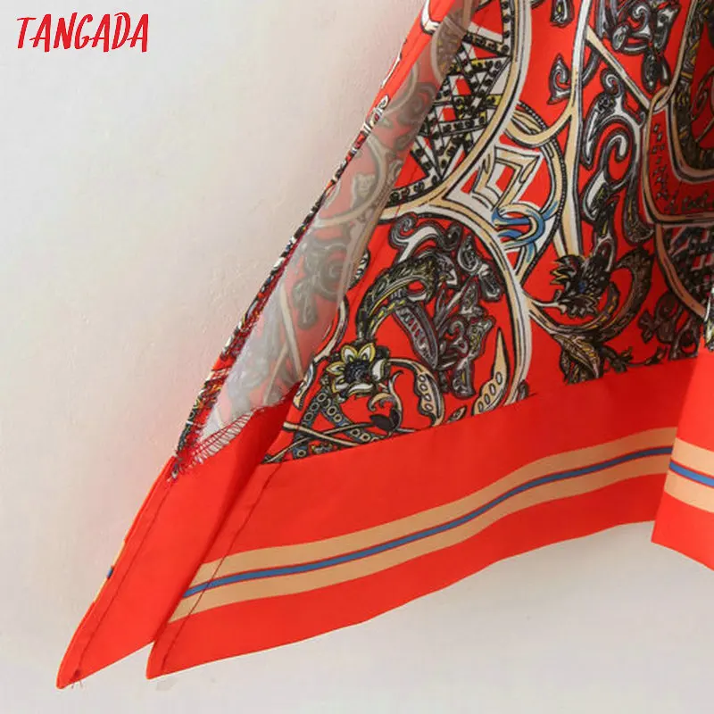 Tangada летняя юбка с ассиметричным подолом ассиметричная юбка с принтом пейсли цветочный принт юбка с эластичным поясом восточный стиль SL93