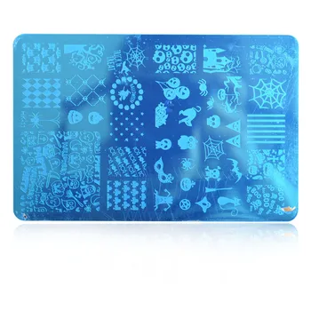 

MAFANAILS 1Pc Rectangle Nail Stamping Plate Flower/Paisley/SKull Rose Template Nail Art Image Plate Stencil for Stamp Polish DIY