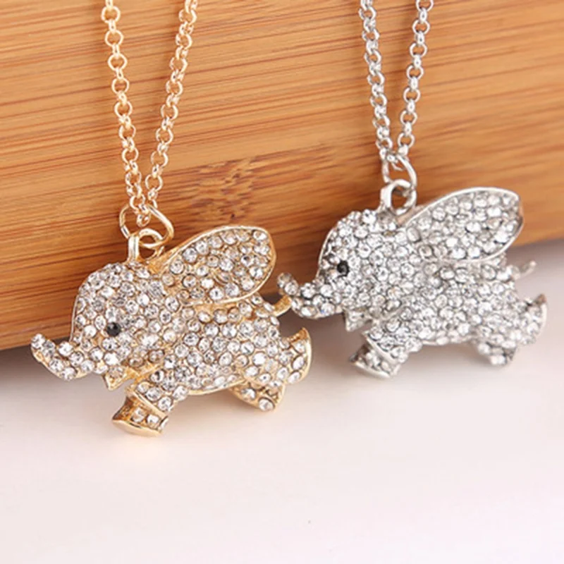 Buy Cute Elephant Pendant Necklace Women's Clavicle