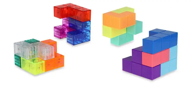 YongJun YJ 3X3X3 магнитные блоки скоростные кубики прозрачный сплошной куб головоломка для детей Детский тест на мозги обучающая игрушка