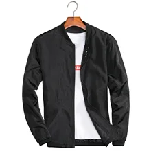 2019 New Spring Black Bomber Jacket Men Streetwear Slim Bomber Jacket Men Jackets Plus Size 5XL Zipper Jacket Male Casual Coat