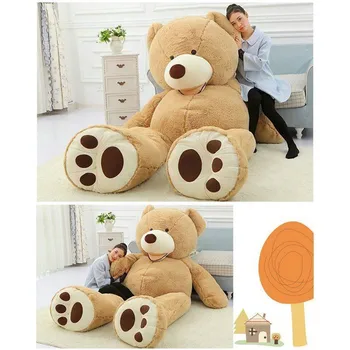 

Cute Brown Giant Teddy Bear Unfilled Plush Toy 200cm Giant Bear Cover 2m Teddy Bear Coat Christmas Wedding Birthday Kids Gift