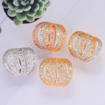 

missvikki Famous Luxury Full Mini CZ Fingers Ring Romantic Noble Symbol for Women Gift Party Show Bridal Wedding Jewelry Ring