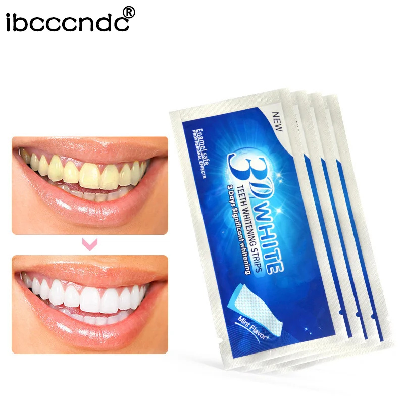 5 Pairs Teeth Strips Whitening 3D Whitening Gel Strips Bright White