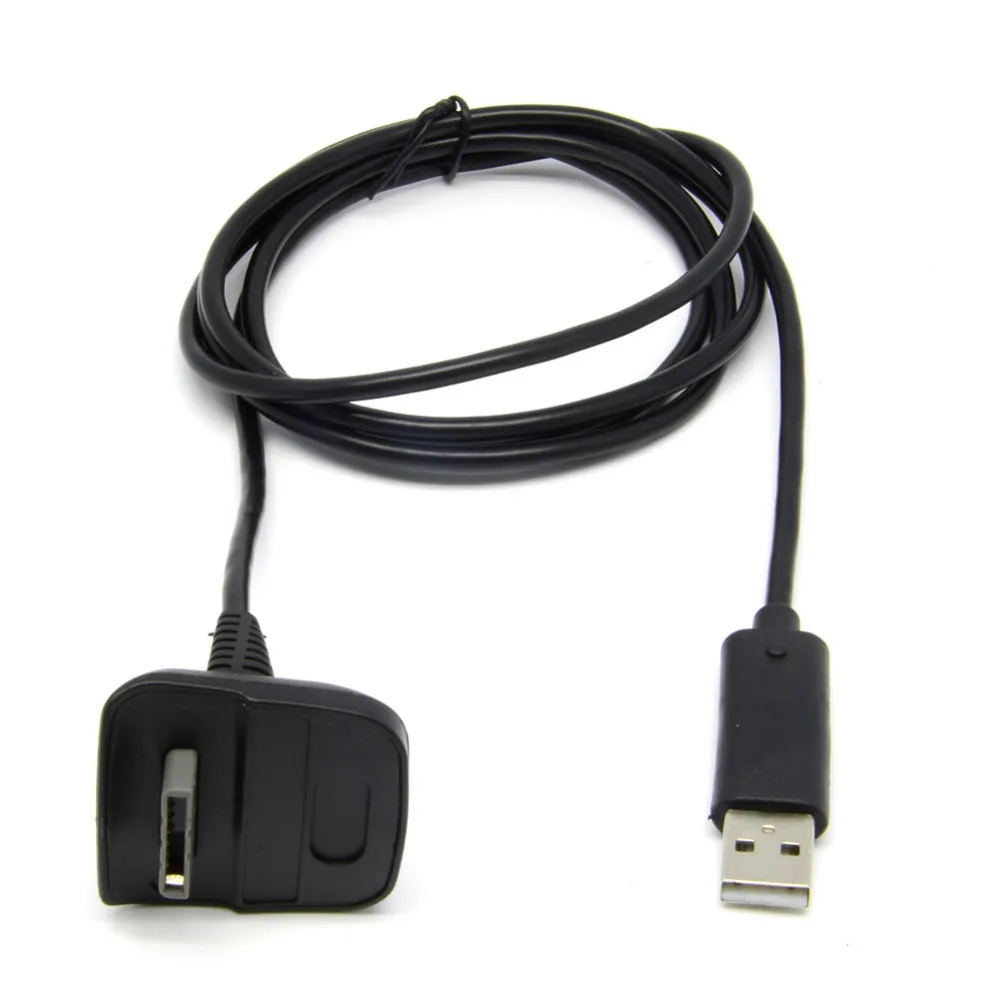 Black USB Charging Cable Wire Replacement Charger For Xbox 360 Wireless