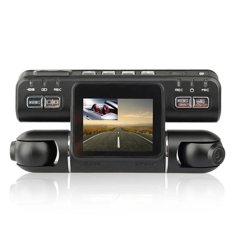 Dash Cam Двойной объектив автомобиля Камера HD автокамера ЖК дисплей G Сенсор 320