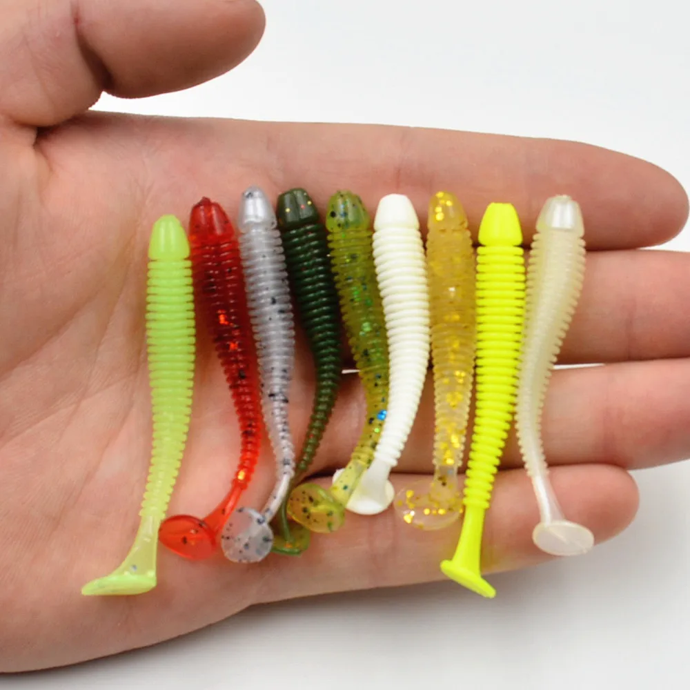 Buy RG 10pcs minnow Fishing Lure silicone bait soft lure 7cm 2g swimbait isca