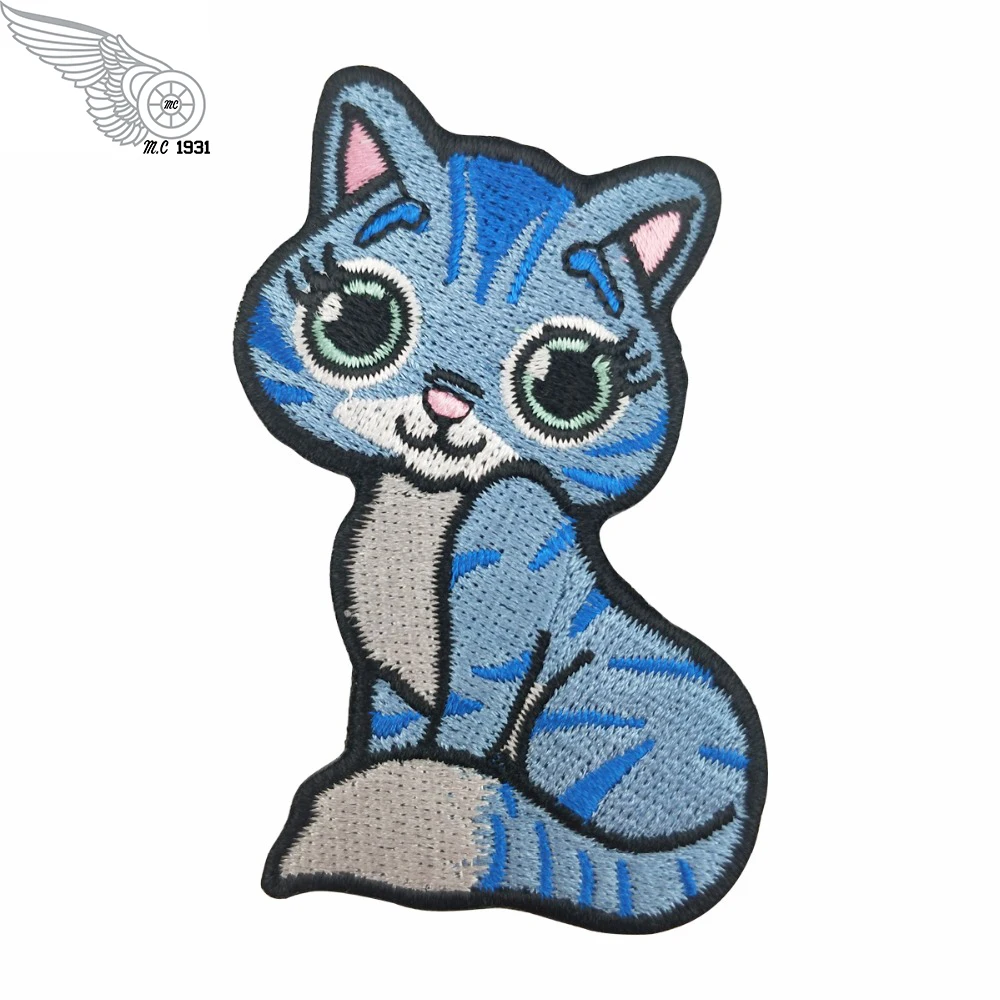 Kitten Cute Iron On Or Sew On Cloth Cap Bag Embroidered Patch
