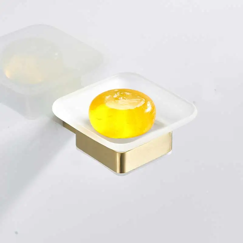 Soap Dish Holder A Матовый золотой набор аксессуаров для ванной комнаты 304 из нержавеющей стали держатель для туалетной бумаги держатель для туалетной щетки полка для хранения полотенец - Цвет: Soap Dish Holder A