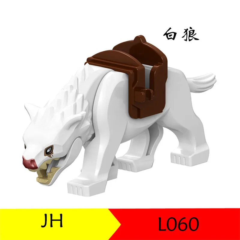 Новые животные серии волк лося Legoings DIY блоки игрушки Дети Обучающие сборочные
