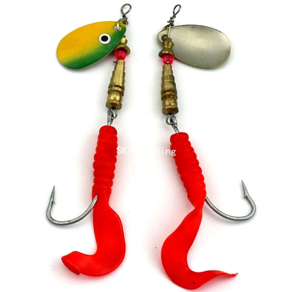 Buy Spinner Bait Spoon Metal Lure with Hook Carp