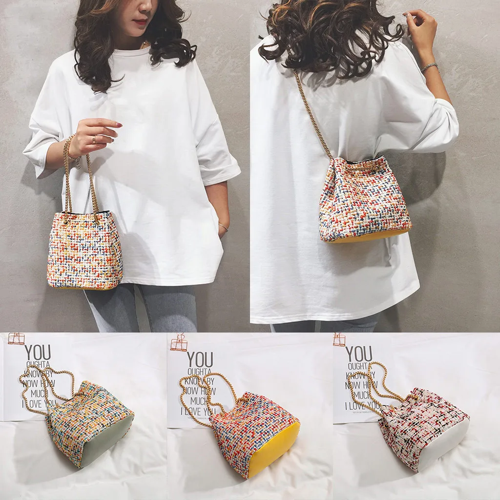 Женская сумка вместительная через плечо цветная Bolso Mujer | Багаж и сумки