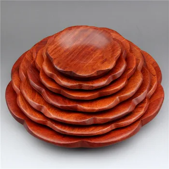 

7pieces Myanmar rosewood 7 - piece fruit set set mahogany tray candy dish solid wood round dried fruit snack dish