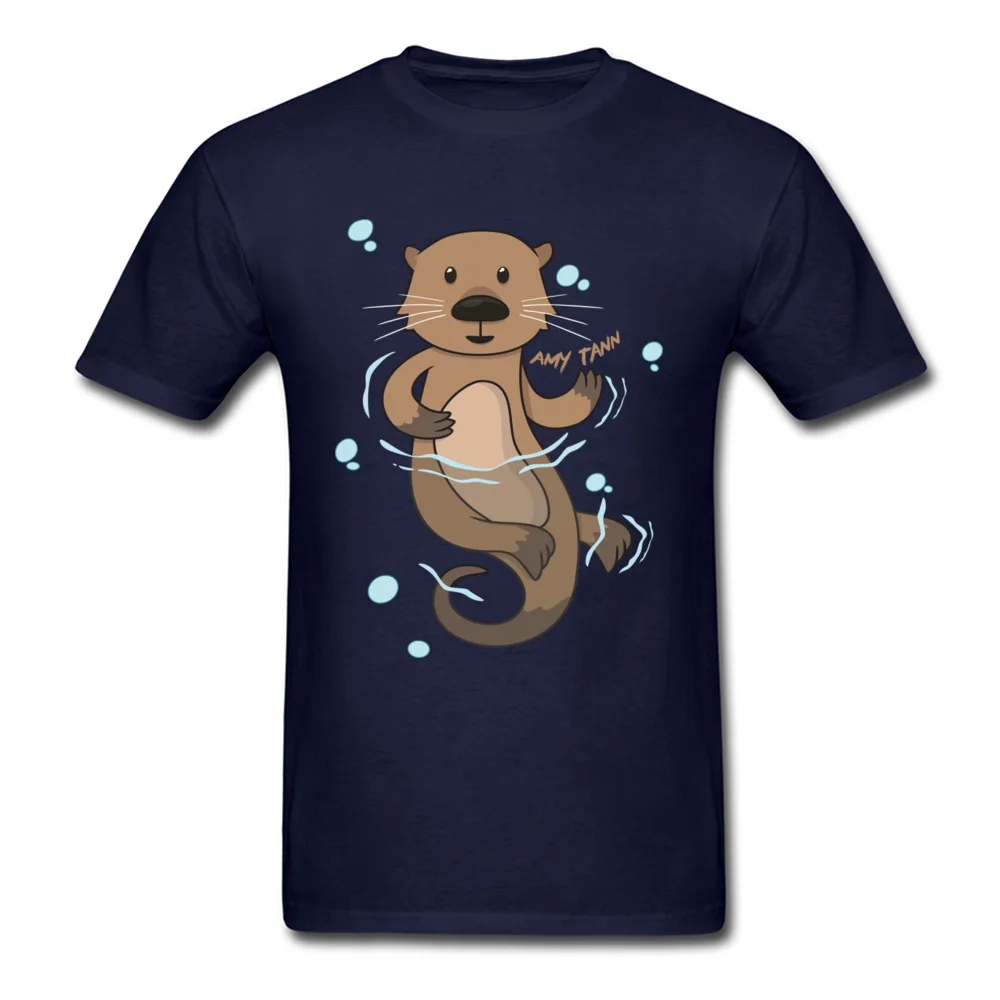 Otter Apparel T-shirts Custom Short Sleeve 2018 Popular Round Neck 100% Cotton Tops Shirts Casual Tee-Shirt for Men Lovers Day Otter Apparel navy