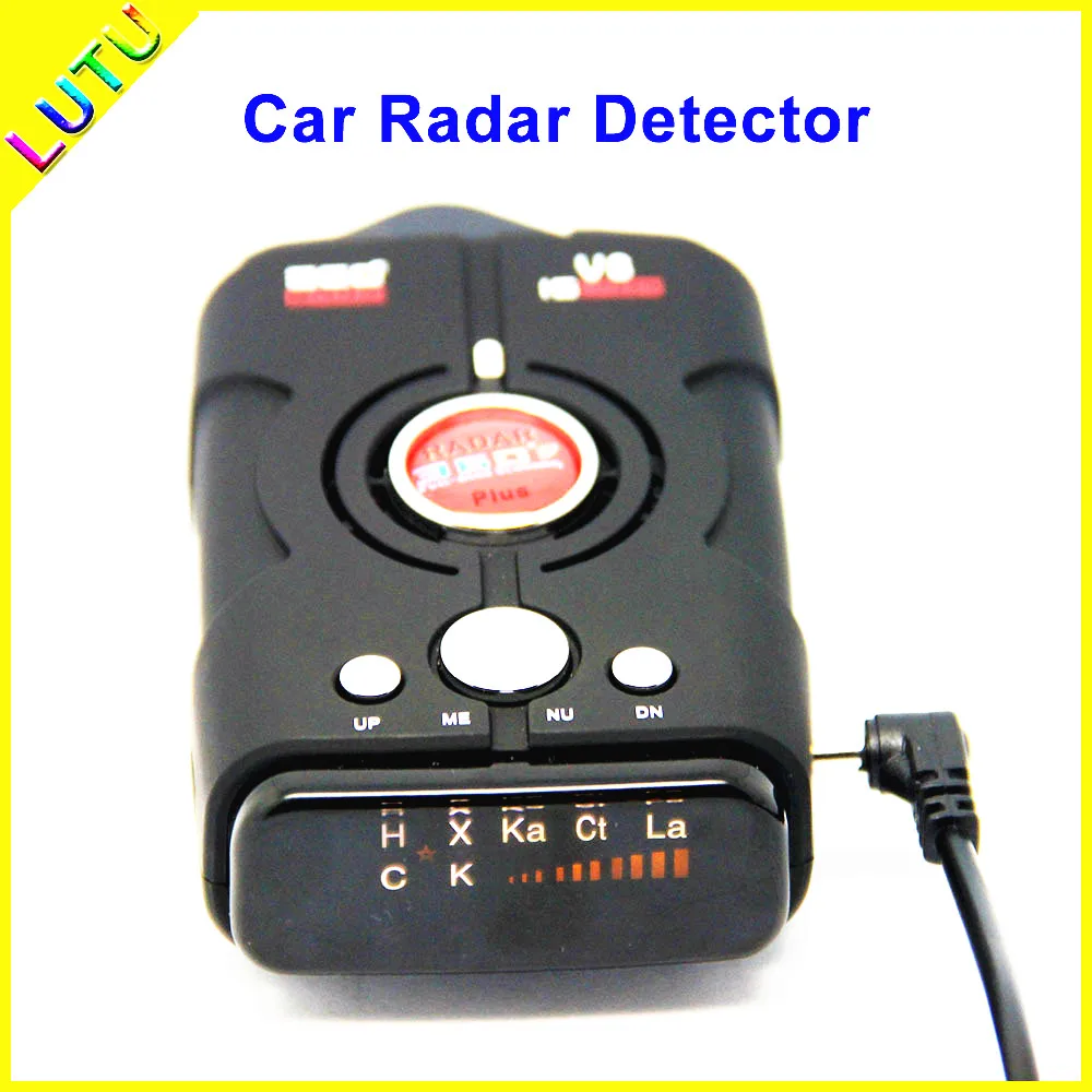 2016 high quality V8 car radar detectors Russian /English voice warning alarm for police gun