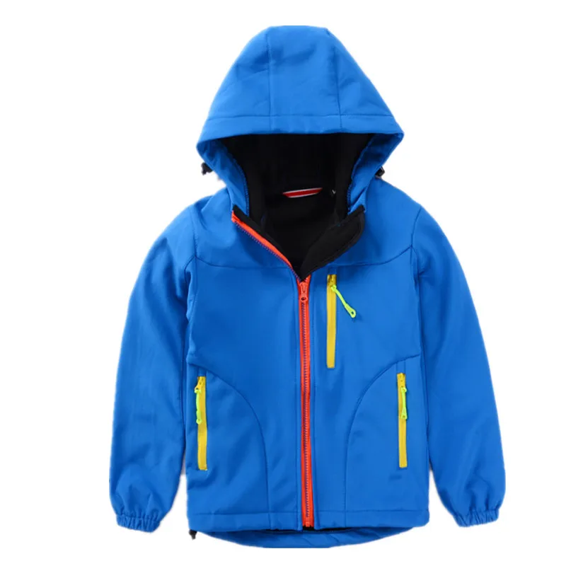 

Brand Kids Jackets Boys Girls Windbreaker Coat Children Outerwear Sport Hooded Jacket Fleece Liner Waterproof Windproof Clothes