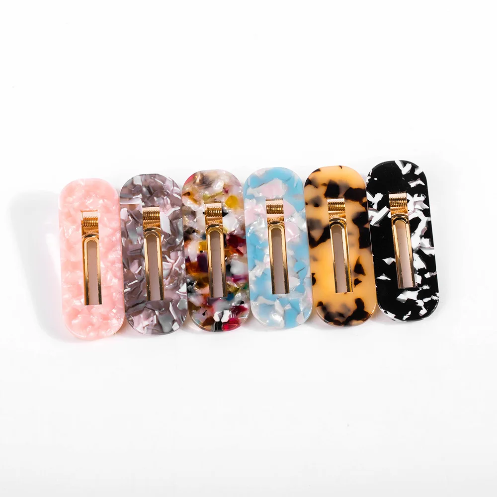 

Acrylic Tortoiseshell Hair Pins Floral Rectangle HairClips Leopard Elegant Jewelry Wedding Bride Hair Accessories Gift Wholesale