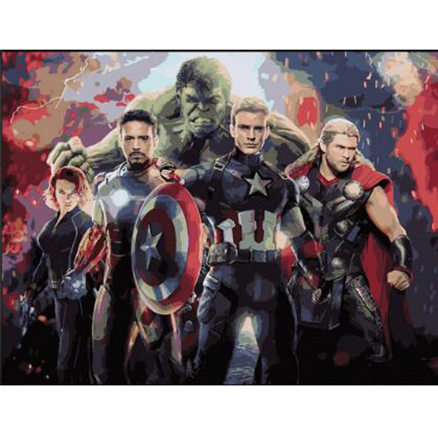 

DIY Diamond Embroidery Avengers Movie 5D Diamond Painting Cross Stitch Mosaic Pattern Full Rhinestone Home Decor BG069