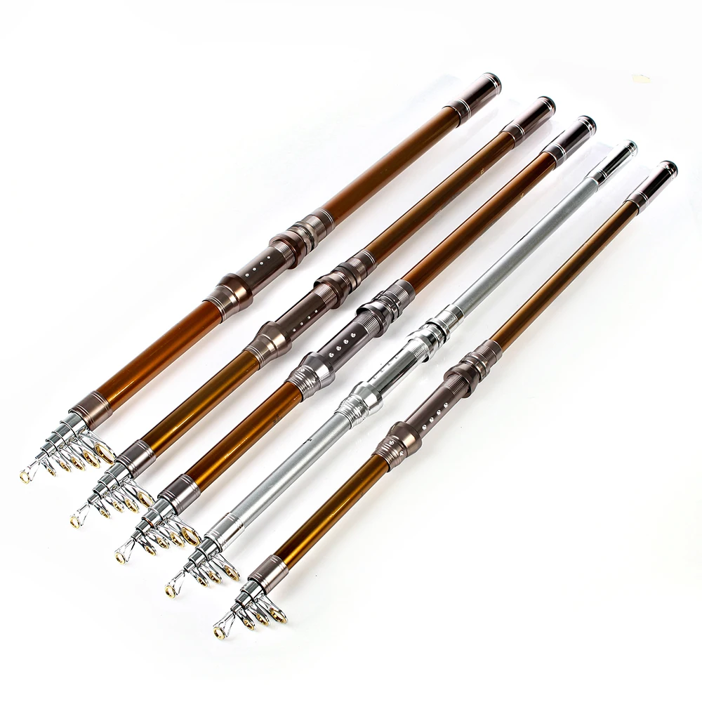 FISH KING  Carbon Telescopic Bass Fishing Rod Spinning Fishing Tackle Pesca Sea Rod 1.8M 2.1M 2.4M 2.7M 3.0M 3.6M 4.5M