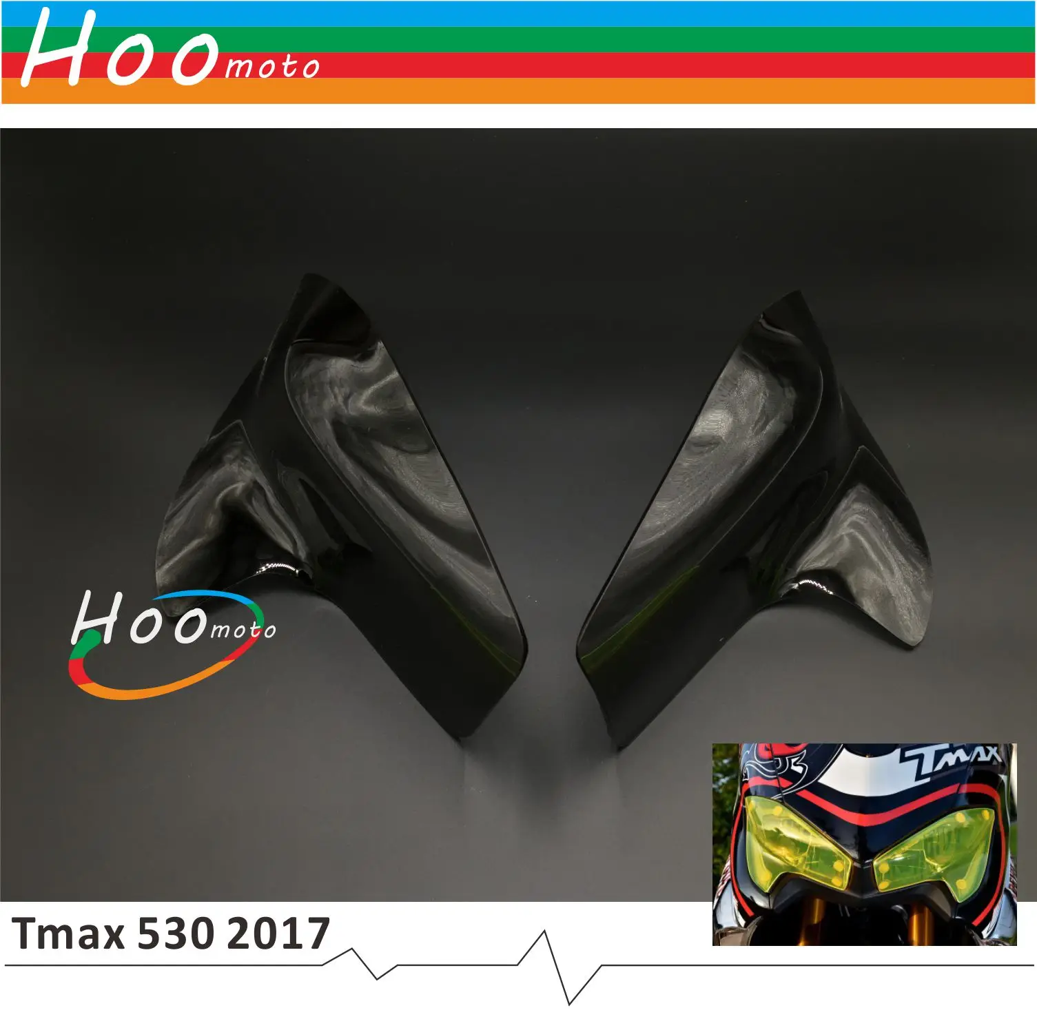 2017 TMAX 530 2017 Headlight Protector High Quality Black For Yamaha