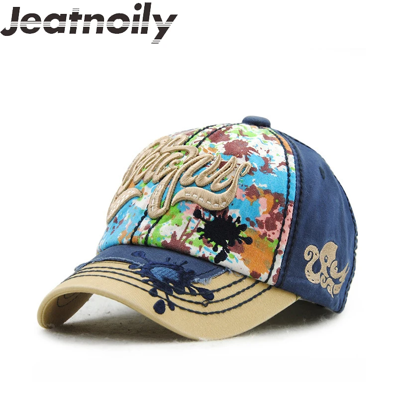 Fashione хлопок регулируемая бейсболка Snapback мыть шляпа для женщин Цветочный