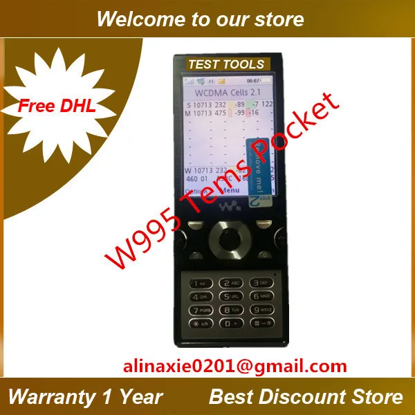 

Free Shipping DHL/ EMS +Telecom Parts equipment W995 , support tems pocket and tems drive test