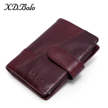 X D BOLO Wallets Genuine Leather Women Wallet And Purses Fashion Clutch Wallets Lady Purse Cards